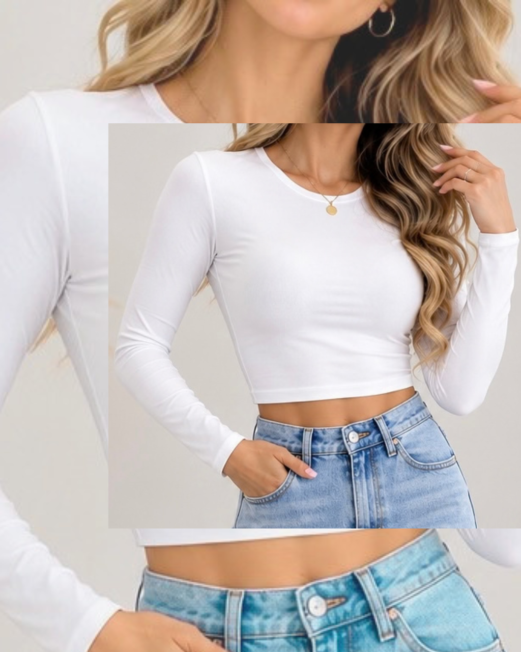 Bluzka crop top (maly rozmiar)