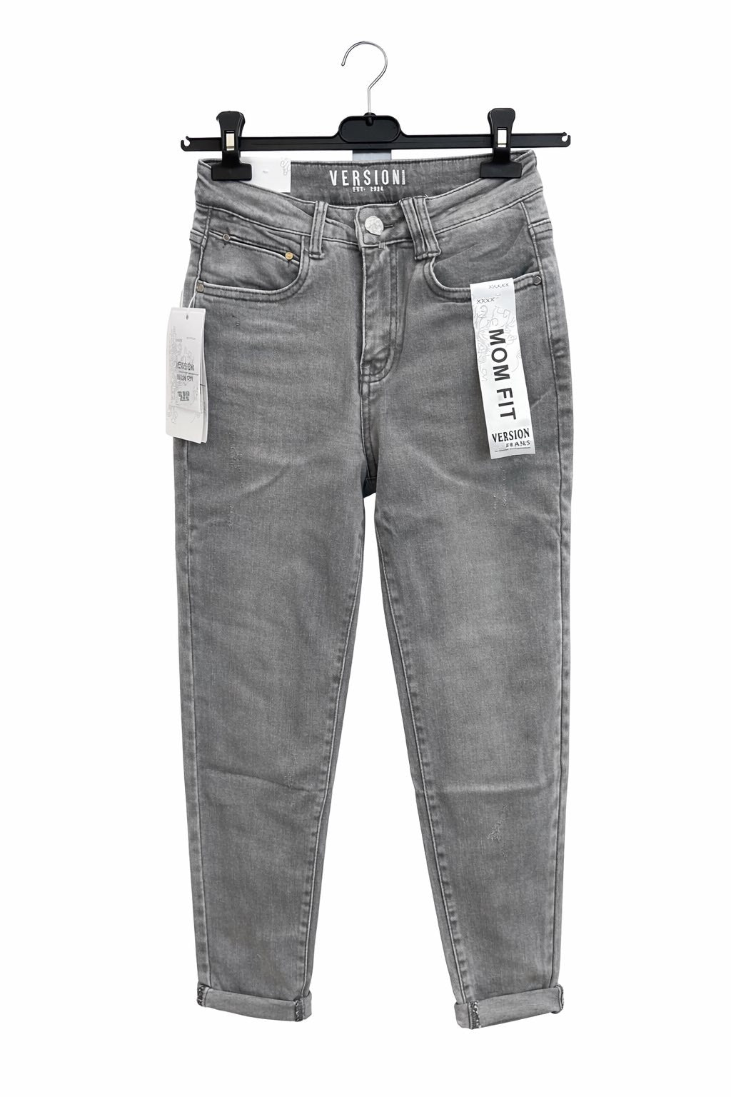 Spodnie Jeans Mom Fit Spodnie z paskiem